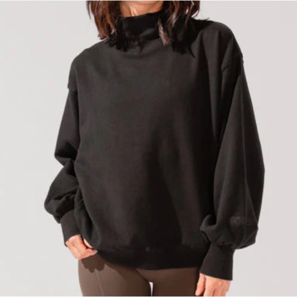 POPFLEX Ooey Gooey Mockneck Sweatshirt - Black